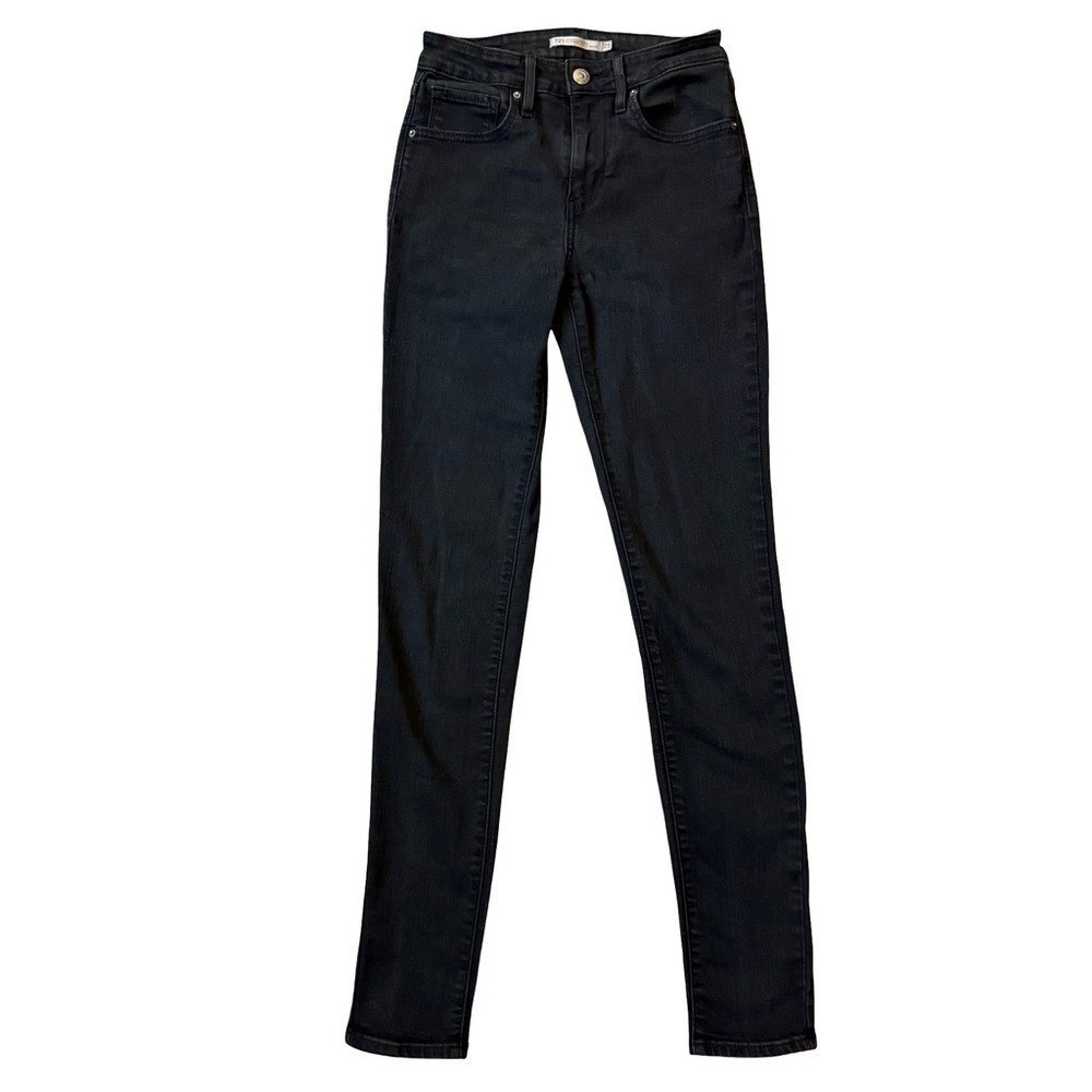 Levi’s Classic Black High Rise Skinny Jeans Size 25 Minimalist Stretch Capsule